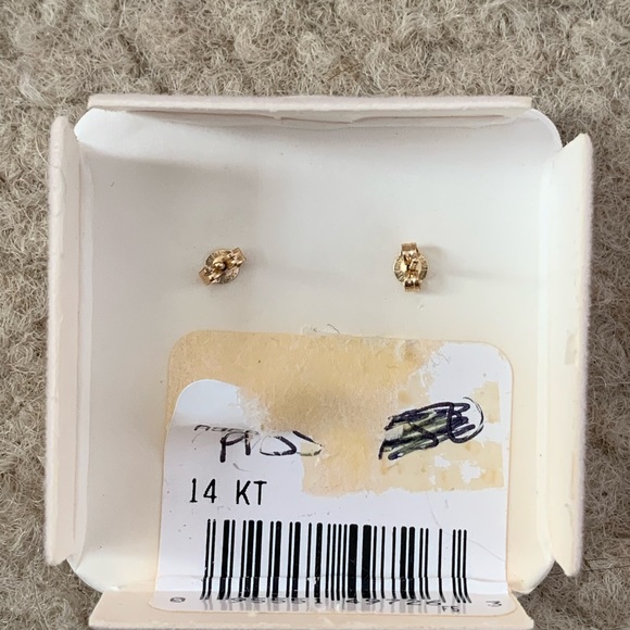 Vintage 14kt Rose Gold Post Earrings - Picture 2 of 3